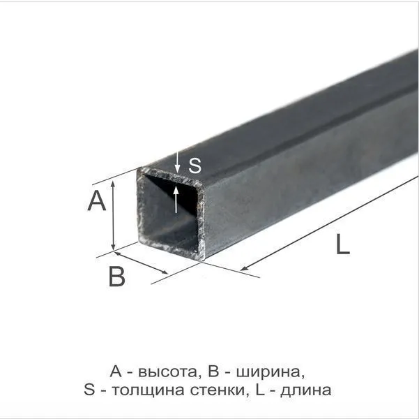 Труба проф. 60х60х1,5 Ст1пс ГОСТ 13663-86 - 0